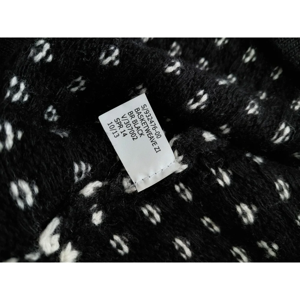 Banana Republic Basket Weave Black/White Zip Up‎ Cardigan/Jacket Size XS